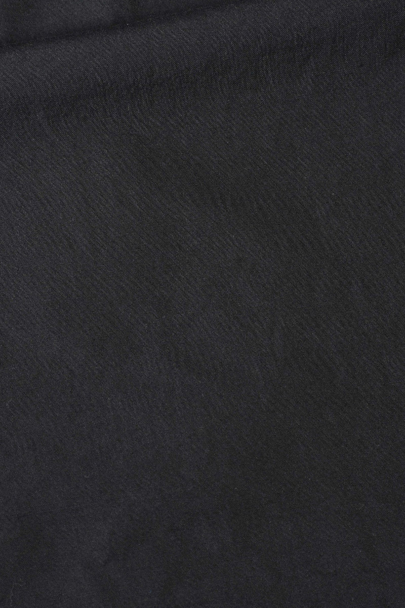 MHL. Long Sleeve Offset Placket Polo Shirt - Denim Plainweave Black