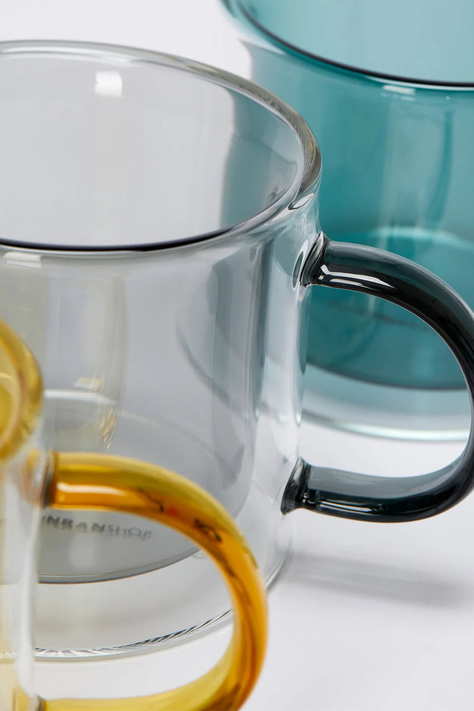 Oslo Glass Mug - Multiple Colours