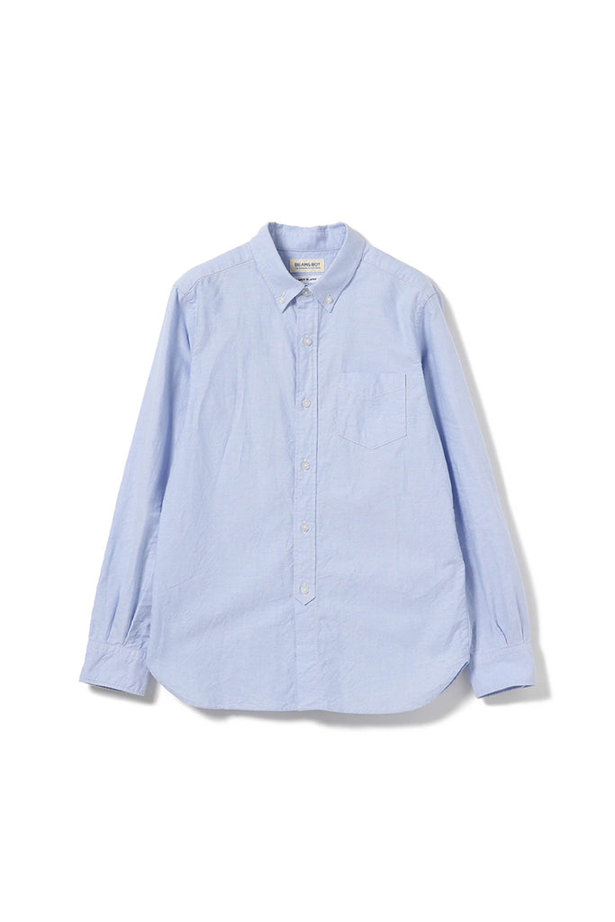 Beams Boy Oxford Button Down Shirt - Blue