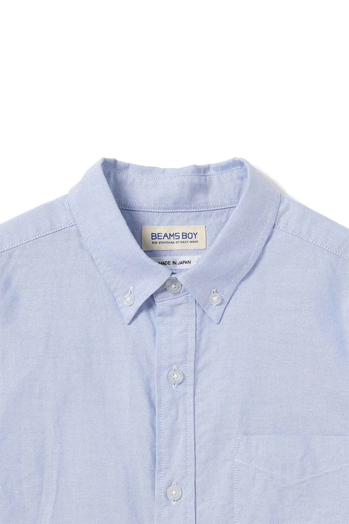 Beams Boy Oxford Button Down Shirt - Blue