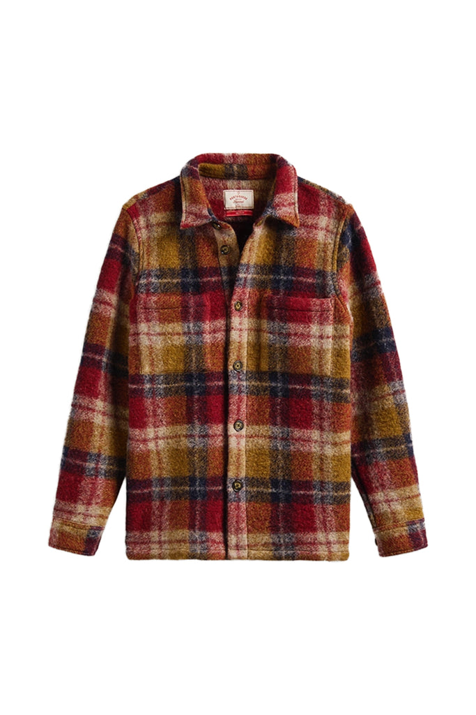 Parker Check Wool Overshirt - Bordeaux