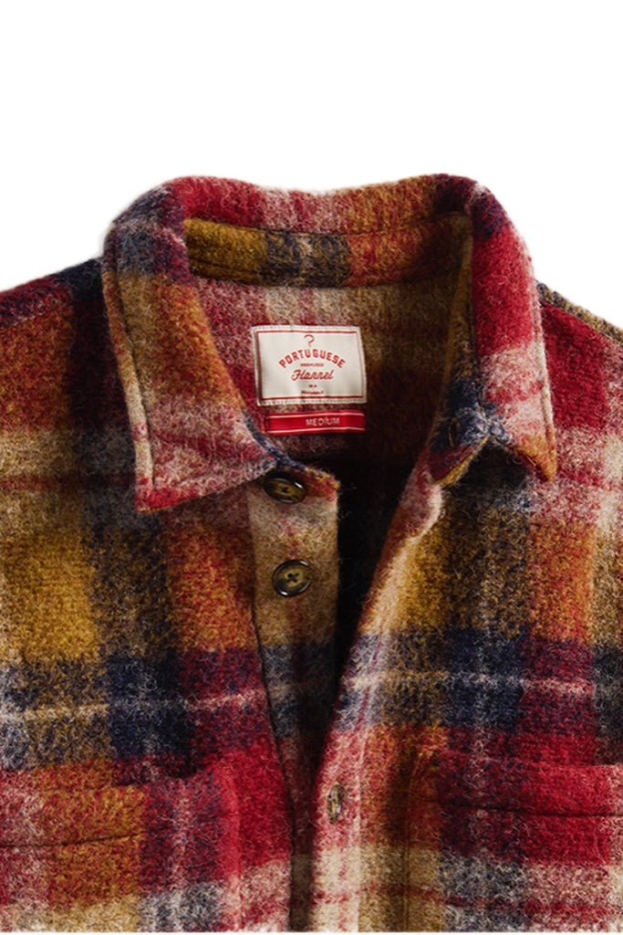 Parker Check Wool Overshirt - Bordeaux