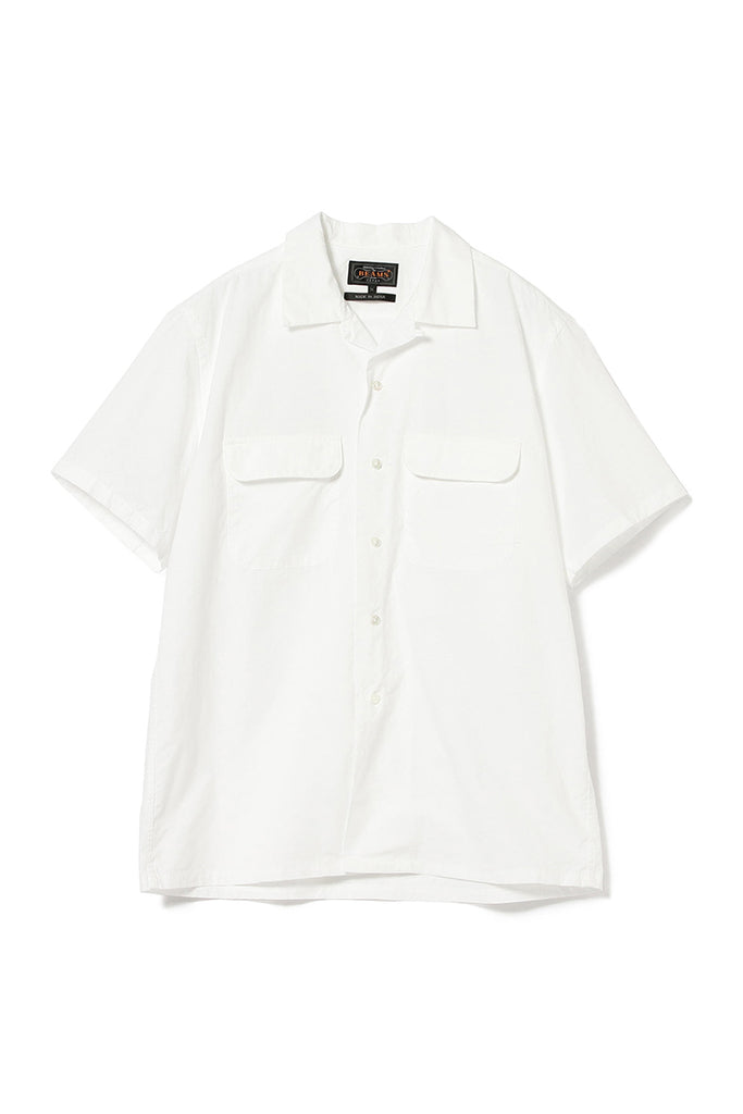 Peruvian Pima Open Collar Shirt - White