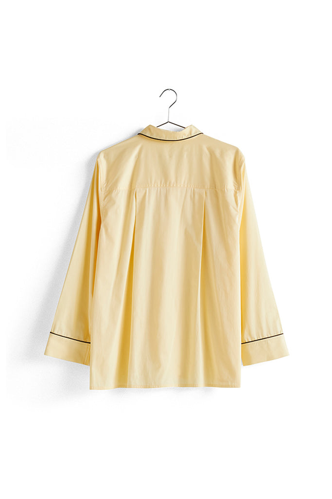 Outline Pyjama Longsleeve Shirt- Soft Yellow