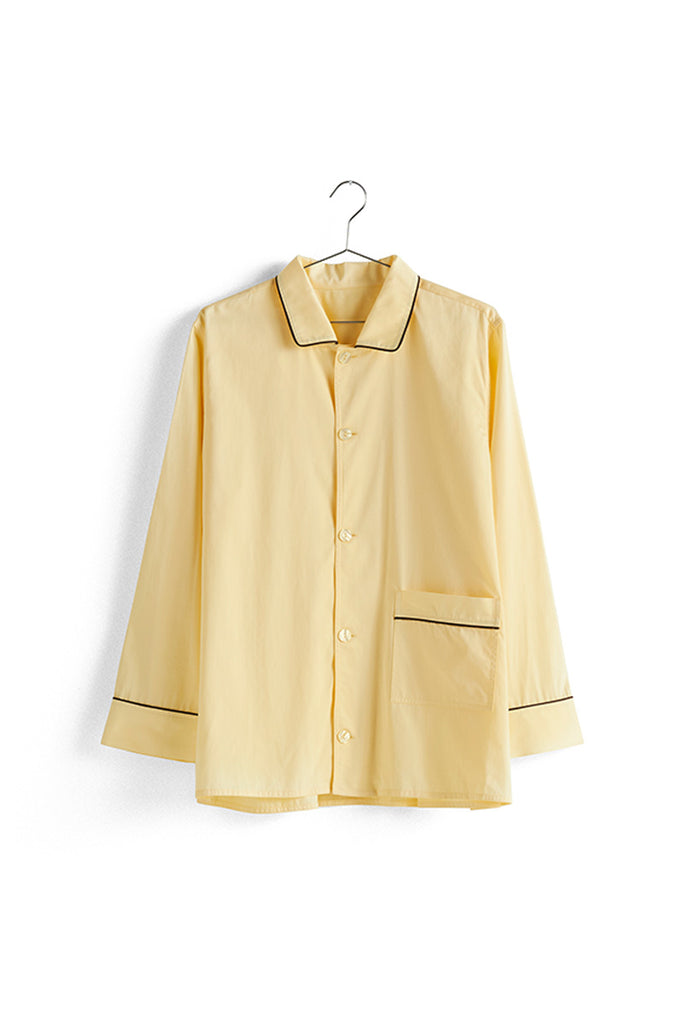 Outline Pyjama Longsleeve Shirt- Soft Yellow