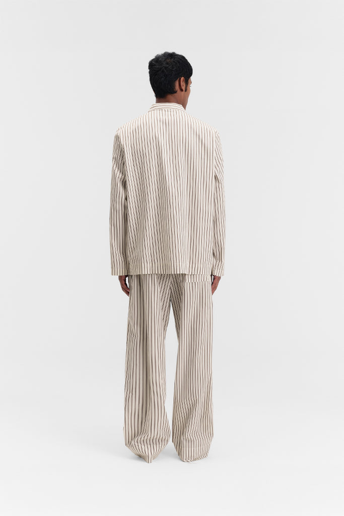 Tekla Poplin Long Sleeve Shirt - Hopper Stripes