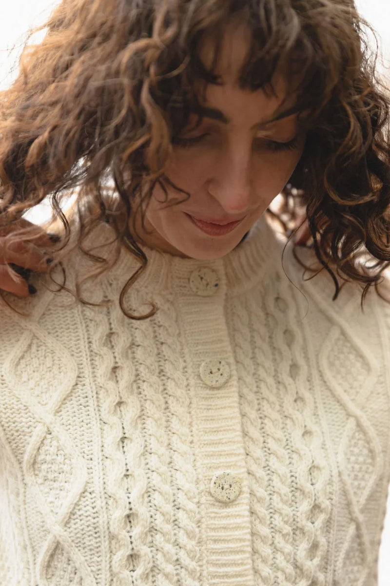 Pearl Reddington Porcelain Cardigan - Cream