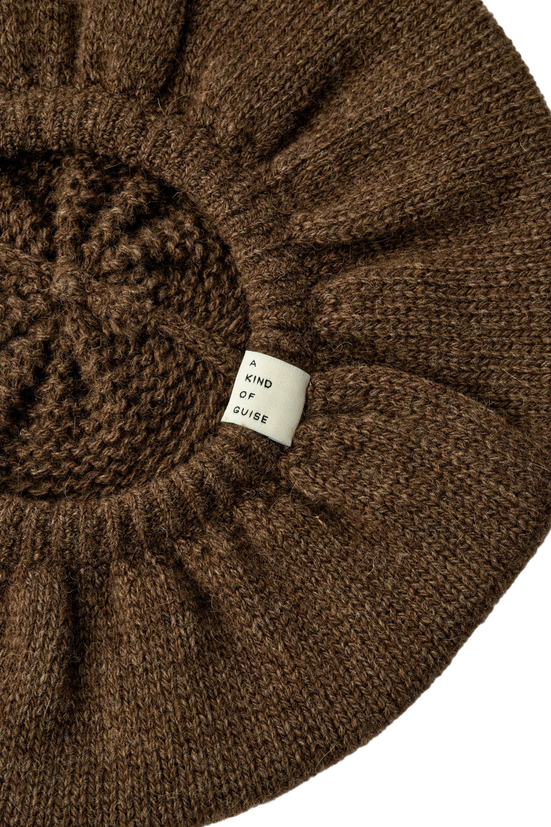 Prado Knitted Beret - Tobacco Melange