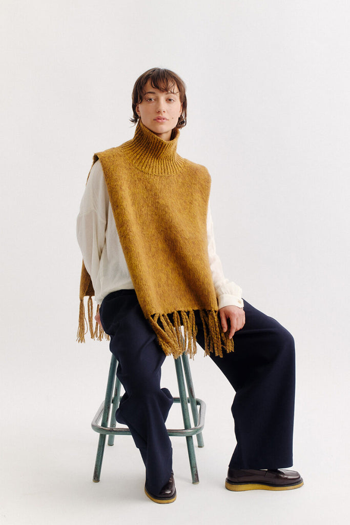 Sechura Rollneck Scarf - Mustard Melange