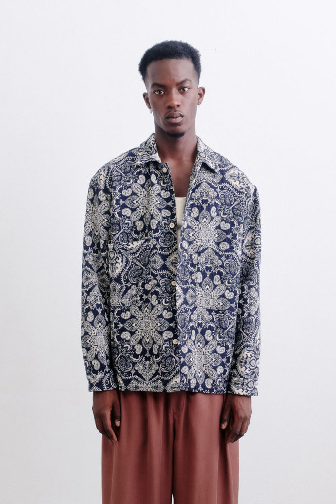 Sayan Shirt Jacket - Midnight Jacquard