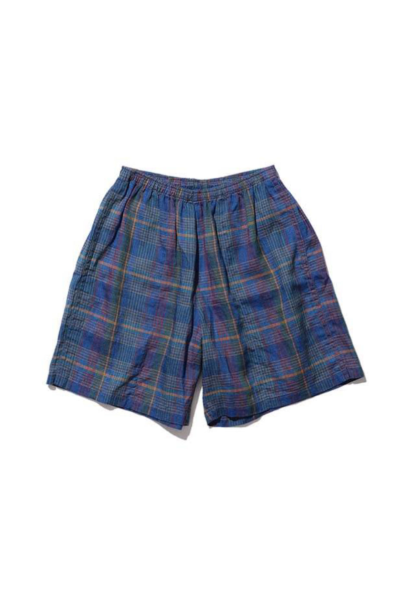Gym Mesh Plaid Shorts - Navy