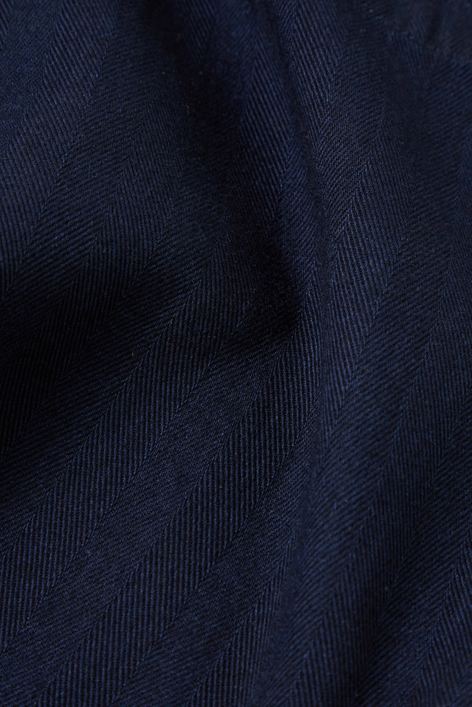 Smock Overshirt - Indigo Herringbone