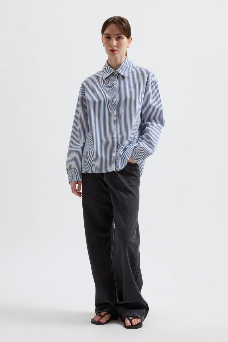 Stella Blue Glitch Stripe - Blue Stripe