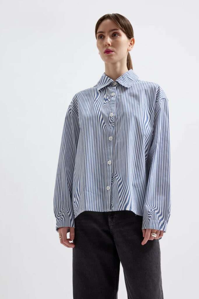 Stella Blue Glitch Stripe - Blue Stripe