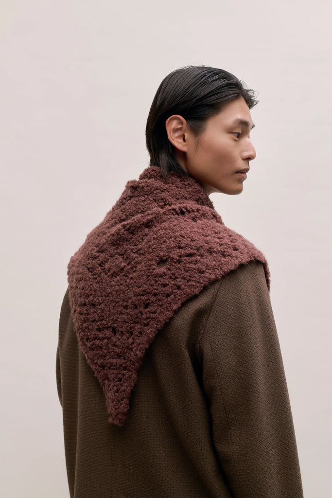 Seer Stola - Burgundy Moose Boucle