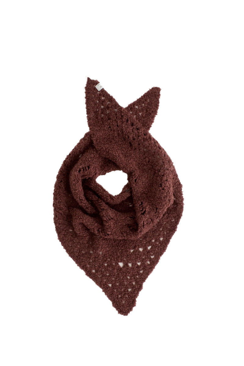 Seer Stola - Burgundy Moose Boucle