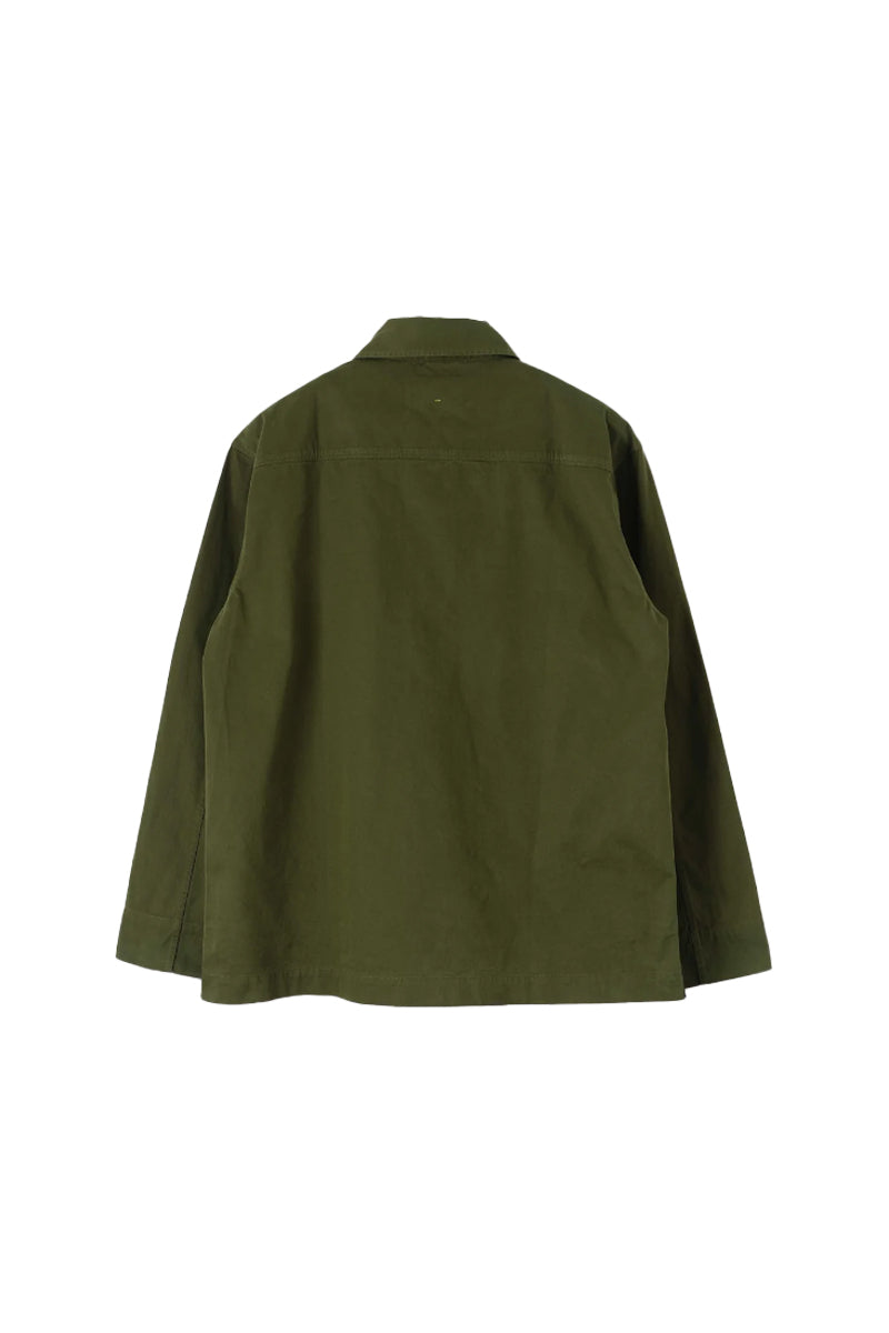MHL Storm Flap Shirt Brushed Cotton Twill - Seaweed