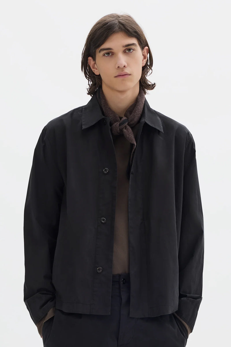 MHL. Tipped Scout Lambswool Scarf - Chocolate Black