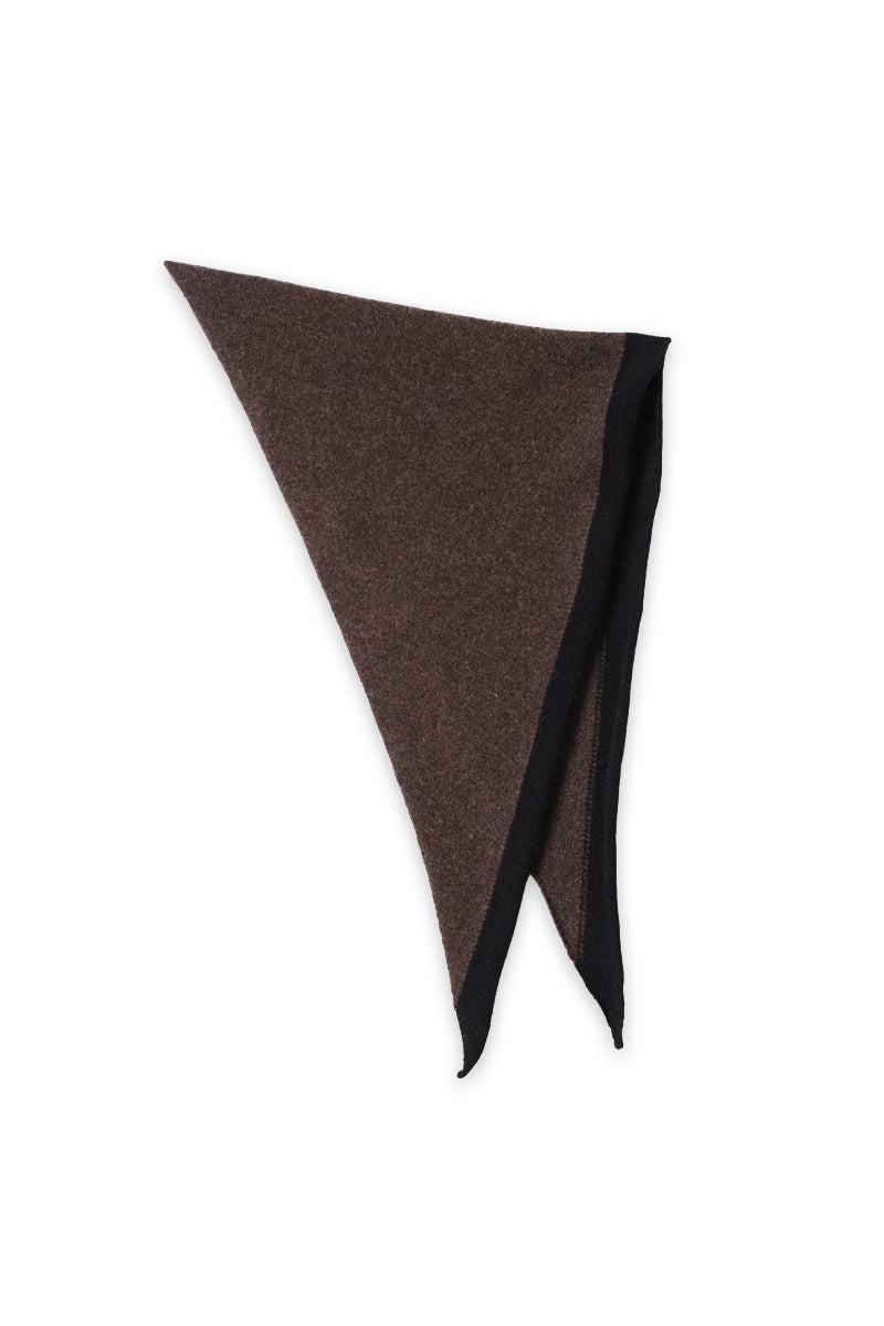MHL. Tipped Scout Lambswool Scarf - Chocolate Black