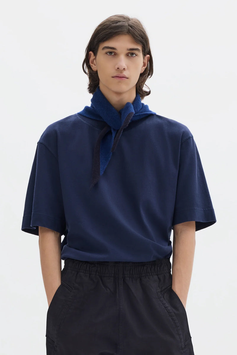 MHL. Tipped Scout Lambswool Scarf - Cobalt/Indigo