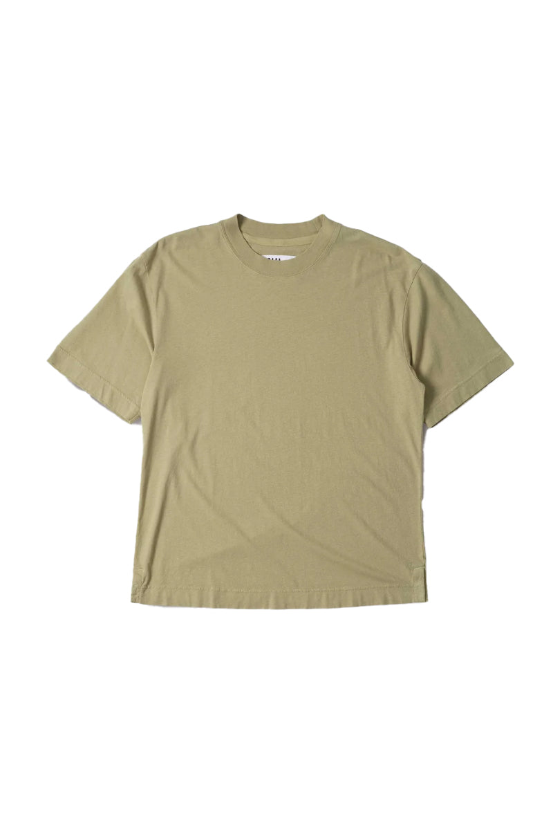 MHL. Simple Tee Shirt Organic Cotton Linen Jersey - Pale Green