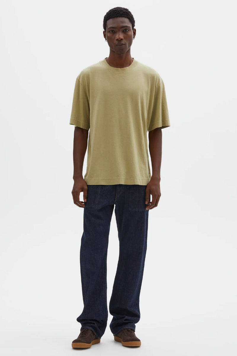 MHL. Simple Tee Shirt Organic Cotton Linen Jersey - Pale Green