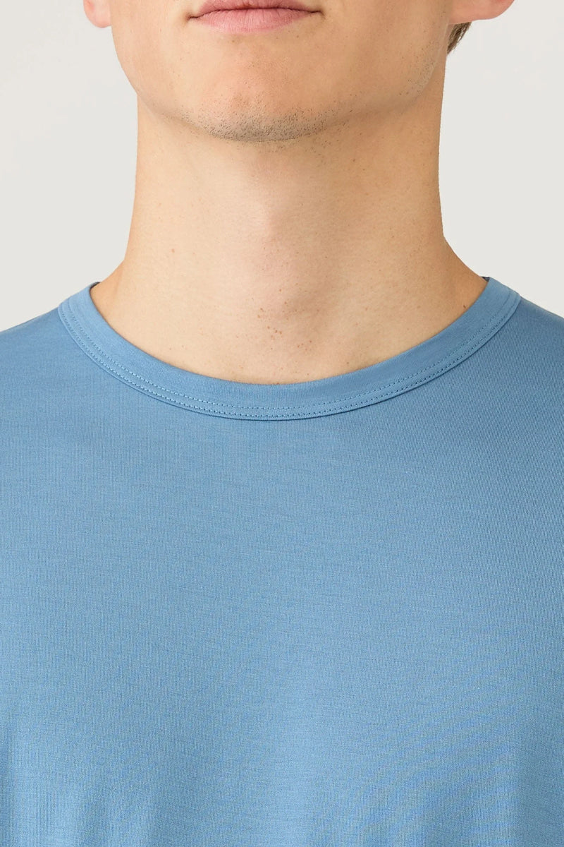 Sunspel Supima Cotton Classic Tee - Airforce Blue