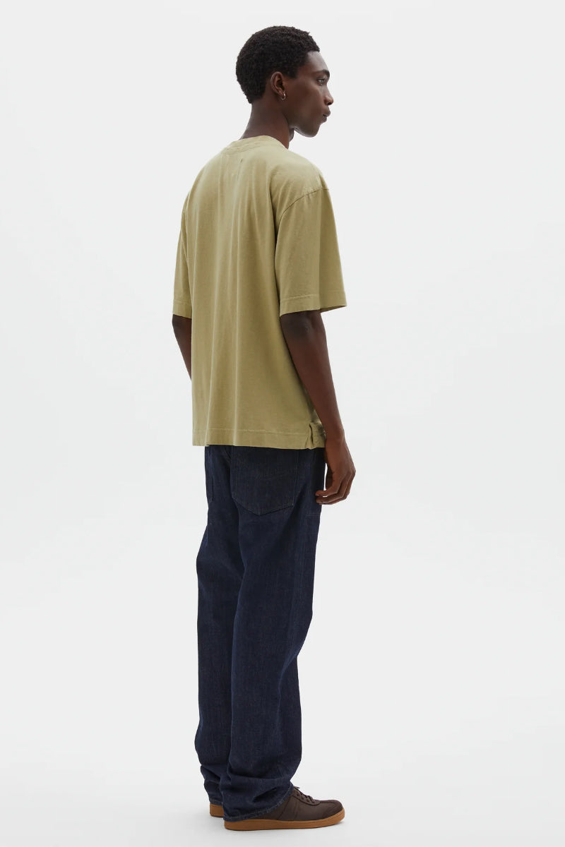 MHL. Simple Tee Shirt Organic Cotton Linen Jersey - Pale Green