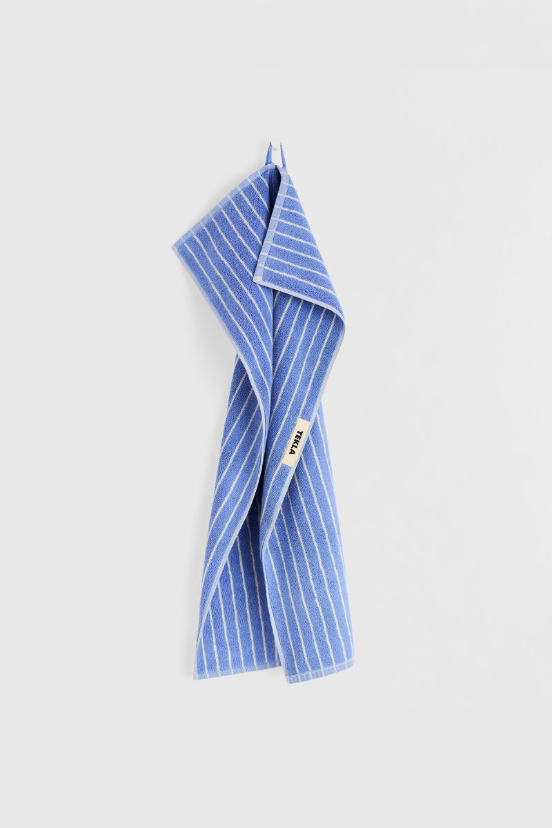 Tekla Terry Towel - Clear Blue Stripe
