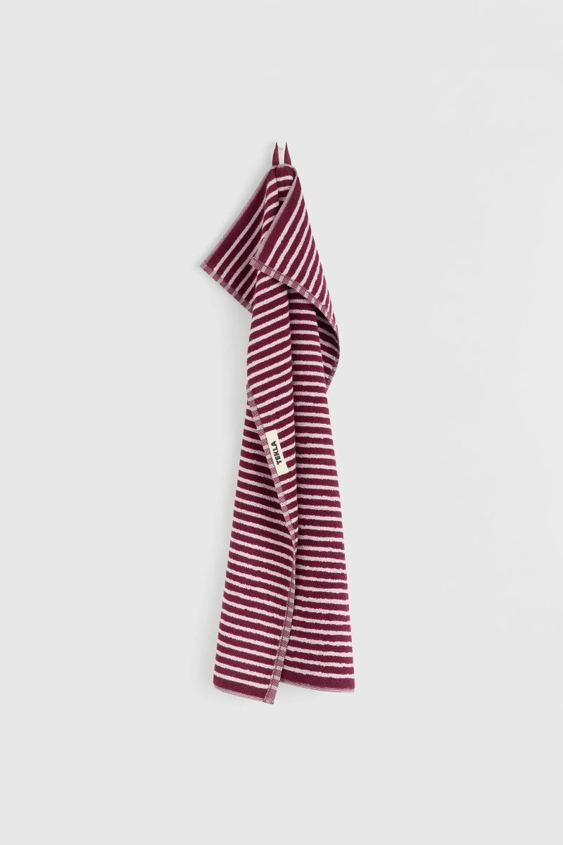 Tekla Terry Towel - Red & Rose