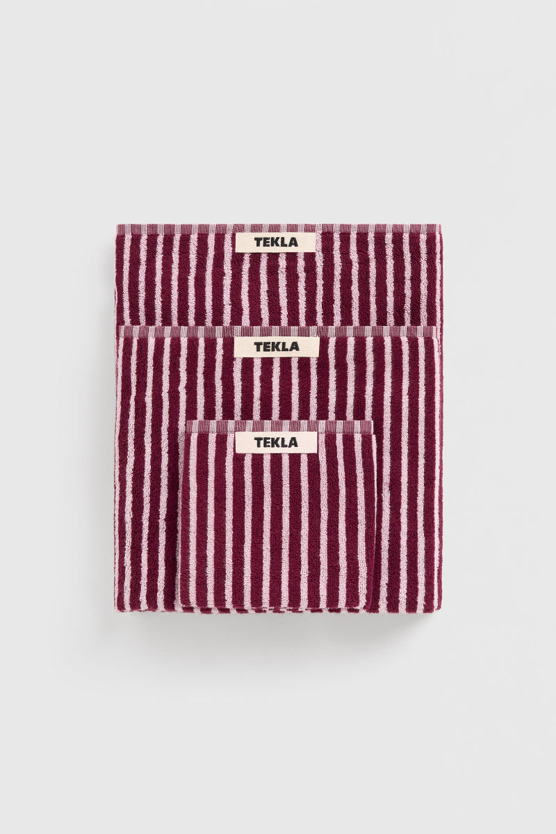 Tekla Terry Towel - Red & Rose
