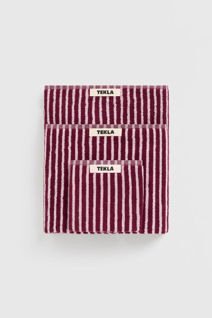 Tekla Terry Towel - Red & Rose
