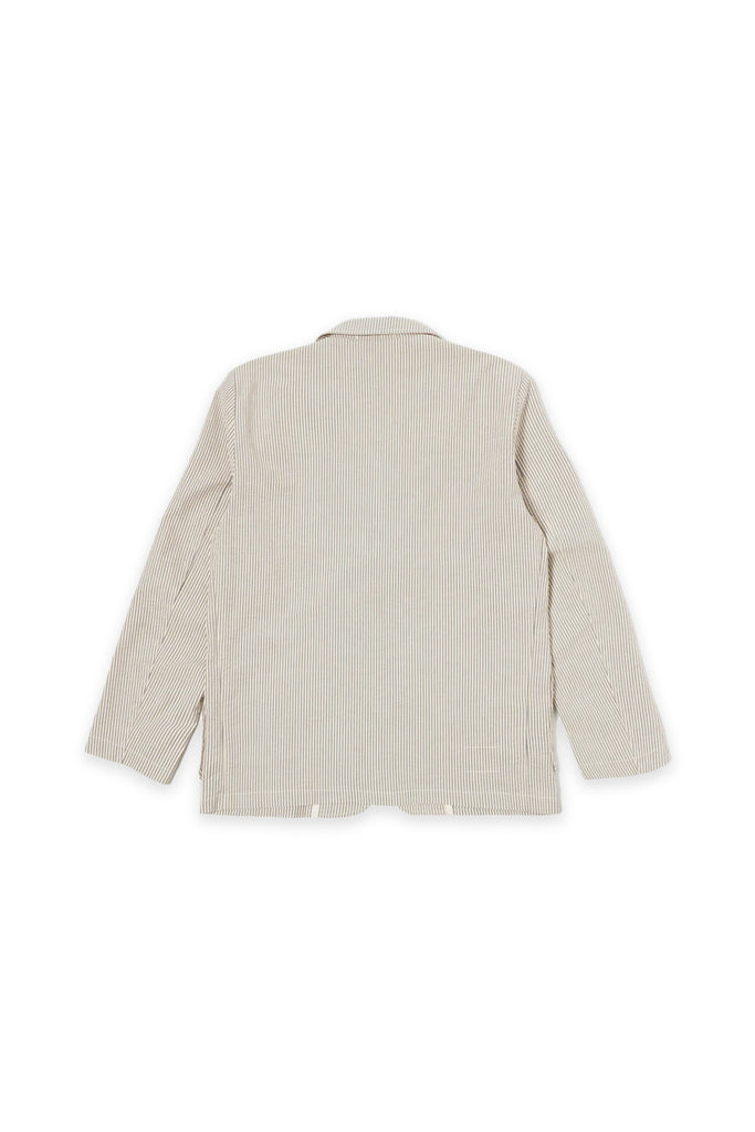 Two Button Jacket - Grey Derby Stripe