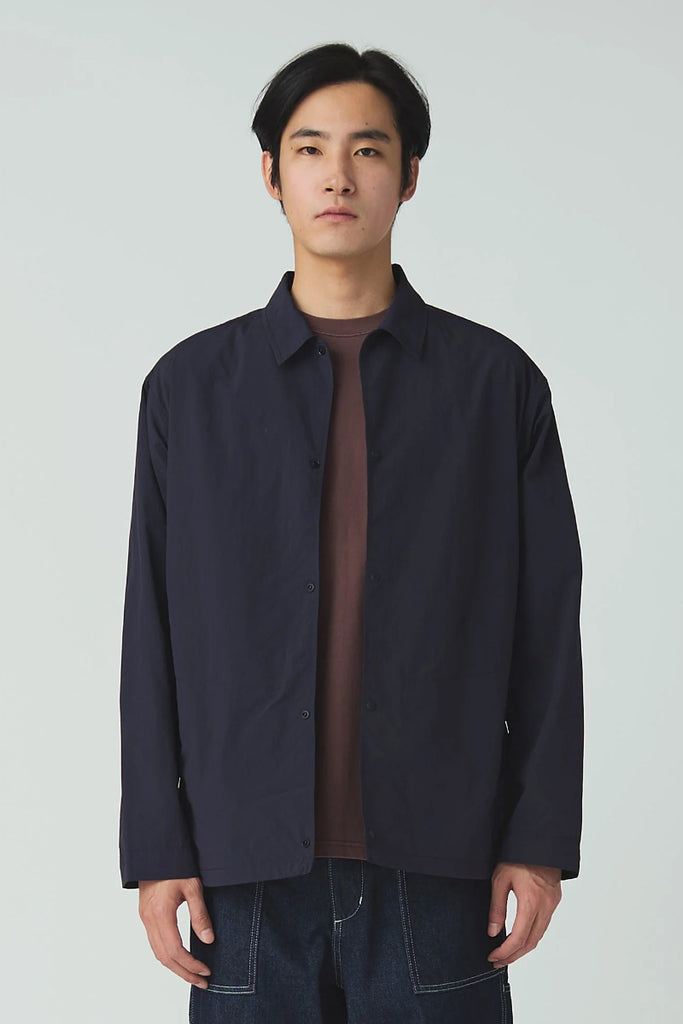 Nylon Tussah Utility Storage Shirt - Dark Navy
