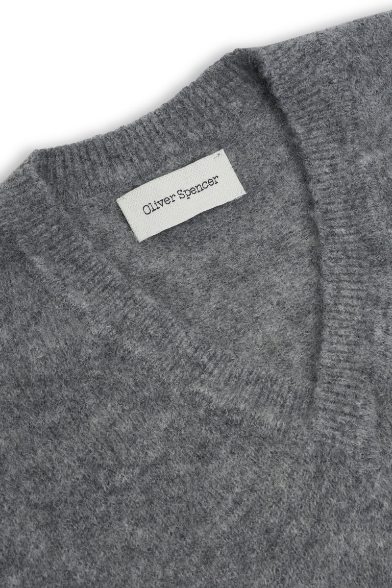 Graves V-Neck Vest - Rosen Mid Grey