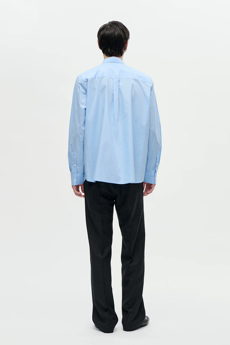 Washed Cotton Volume Shirt - Sky Blue