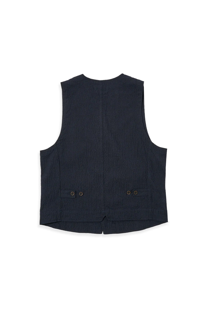 Field Waistcoat - Dark Navy Ospina Cotton