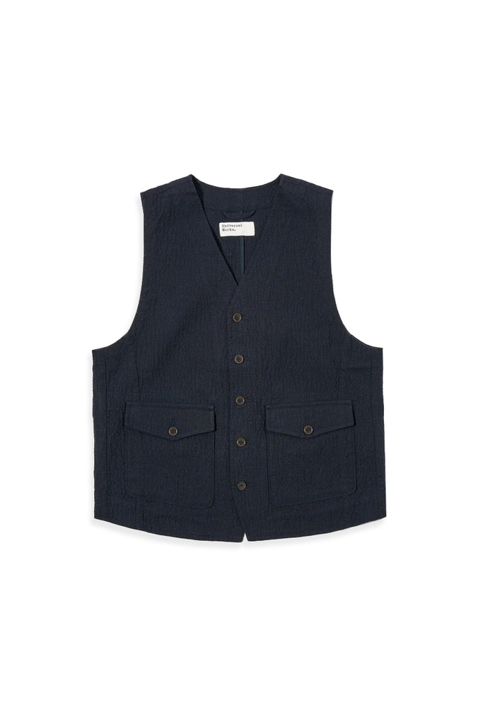 Field Waistcoat - Dark Navy Ospina Cotton