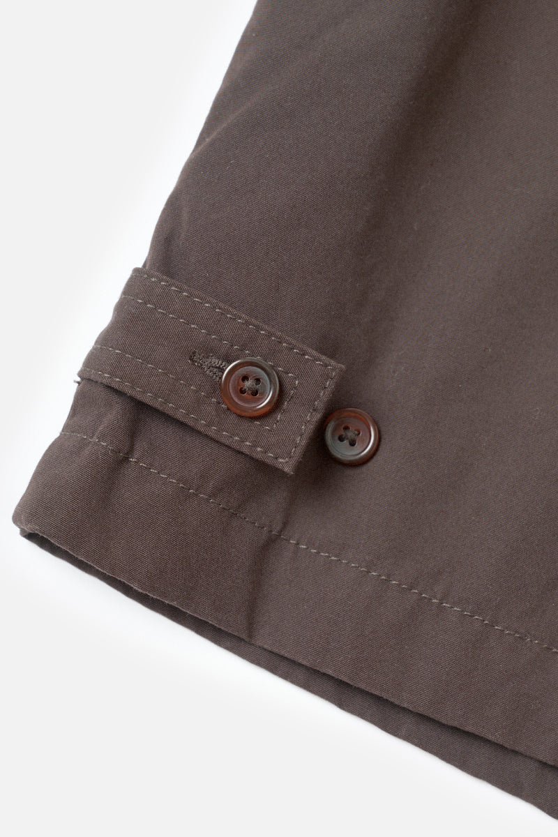 Micro Canvas Warmus Jacket - Brown