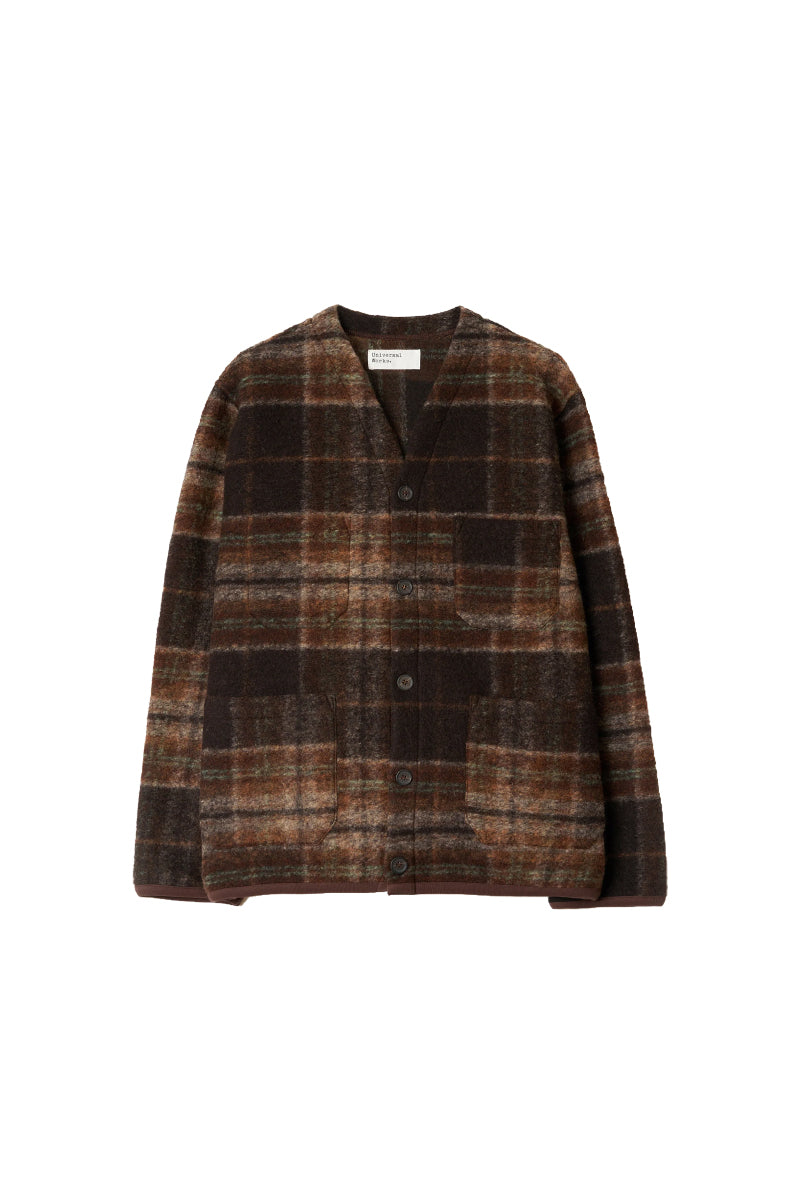 Pino Wool Fleece Cardigan - Brown