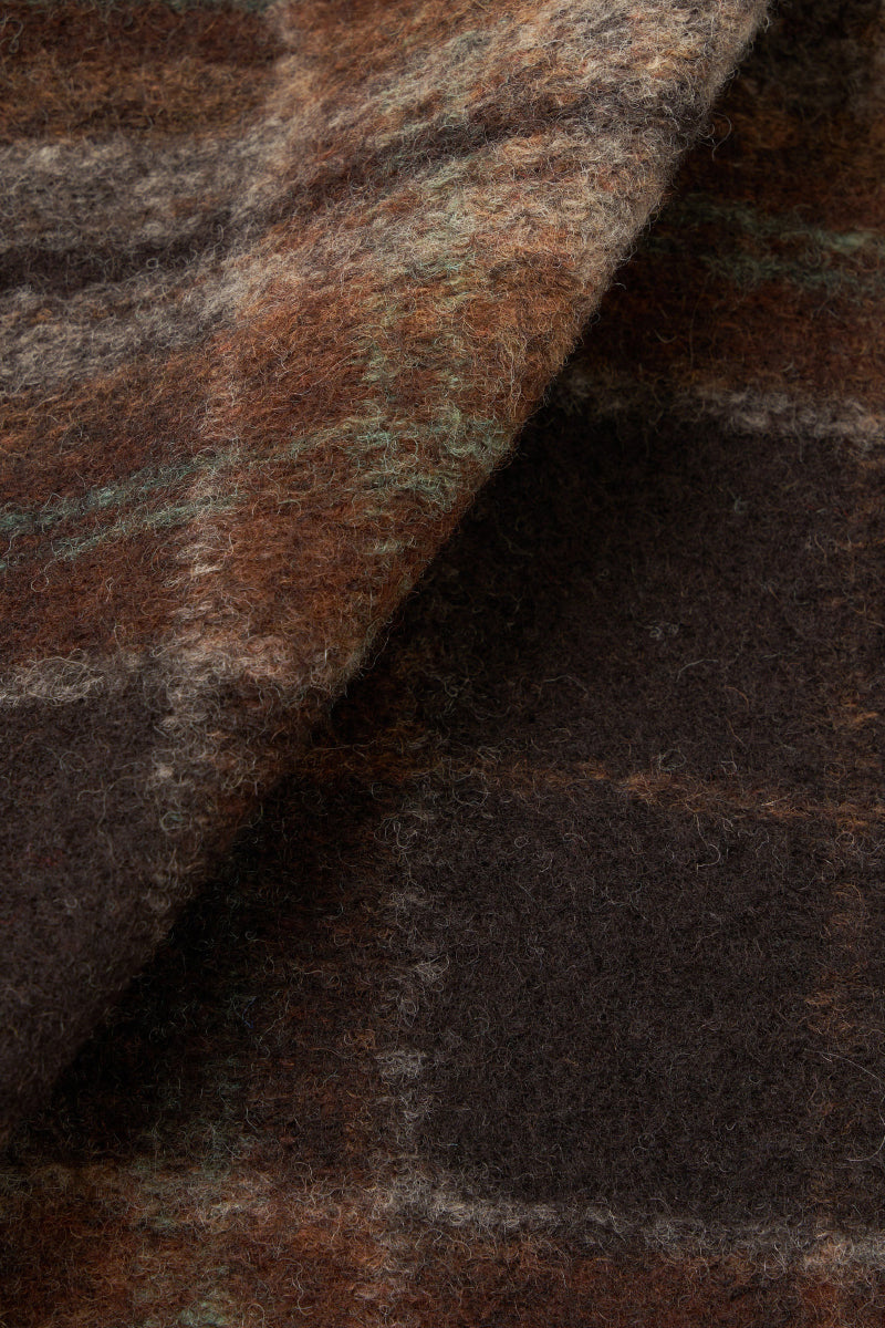 Pino Wool Fleece Cardigan - Brown