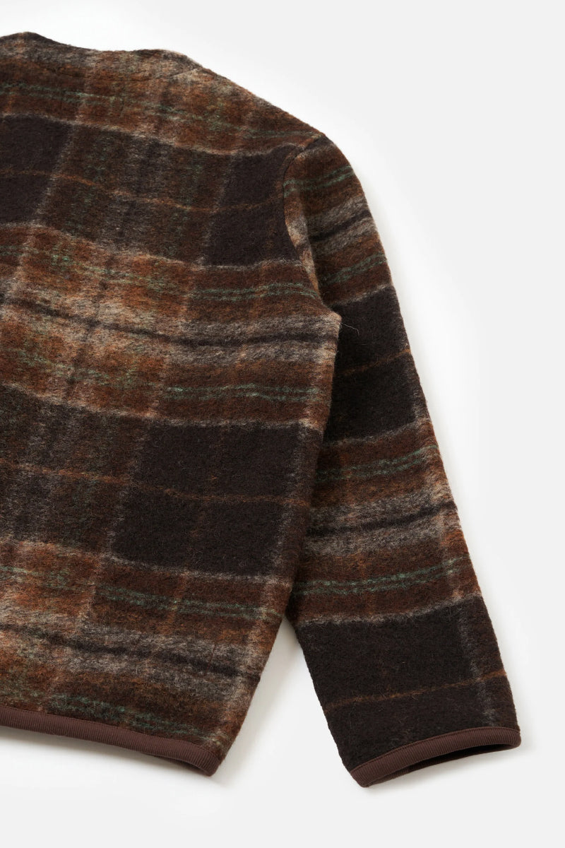 Pino Wool Fleece Cardigan - Brown