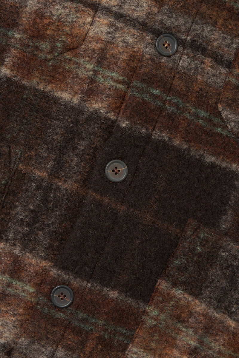 Pino Wool Fleece Cardigan - Brown