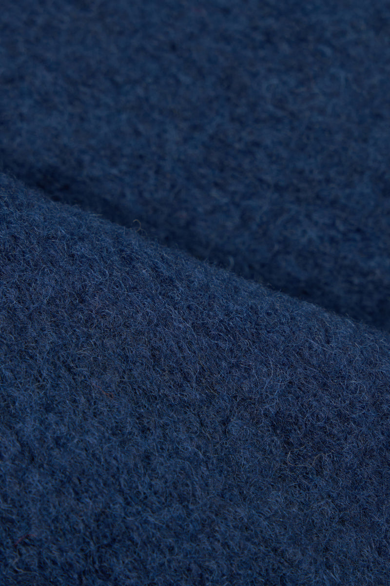 Wool Fleece Cardigan - Indigo