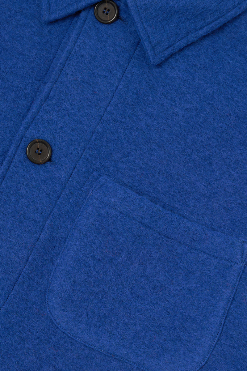 Wool Fleece Field Jacket - Blue