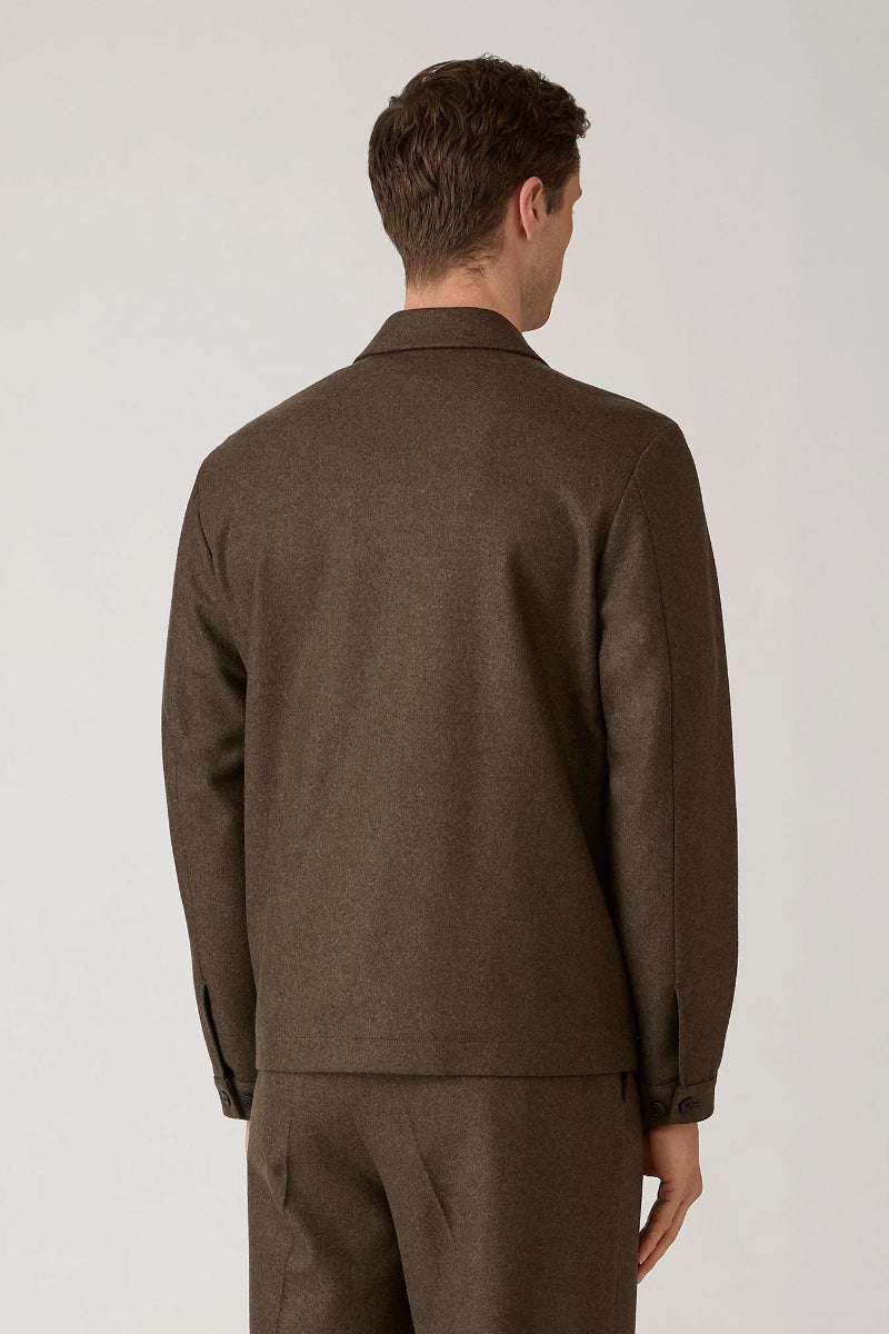 Boiled Wool Harrington Jacket - Loden Green
