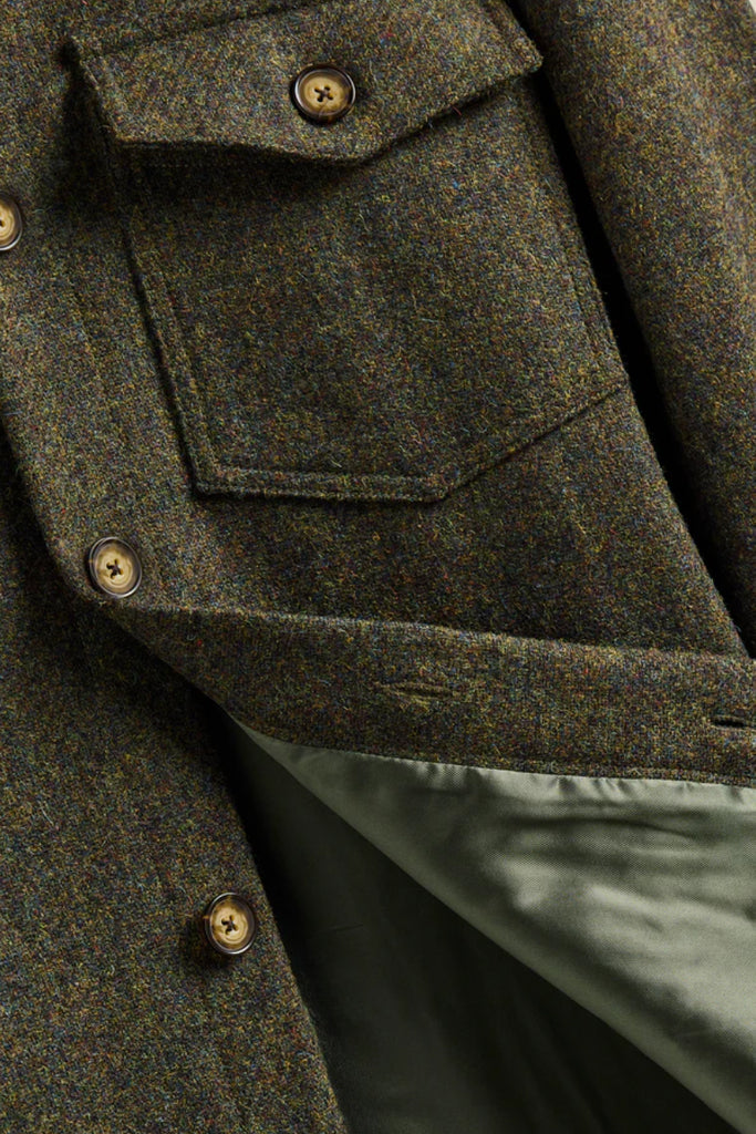 Wool Field Overshirt - Forest Green