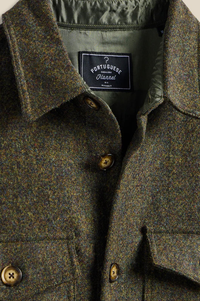 Wool Field Overshirt - Forest Green