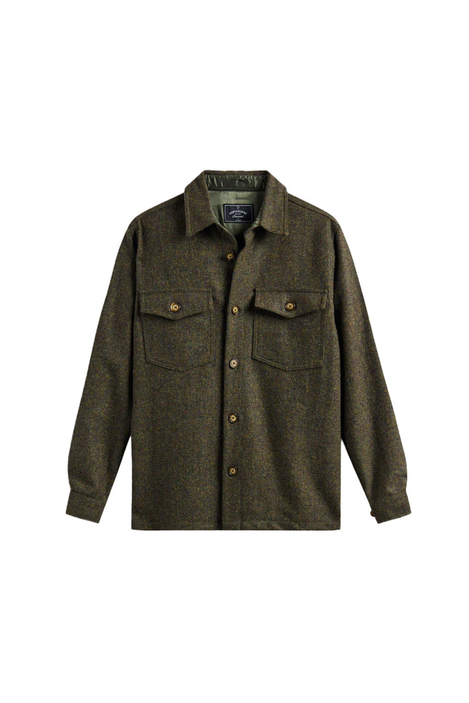 Wool Field Overshirt - Forest Green