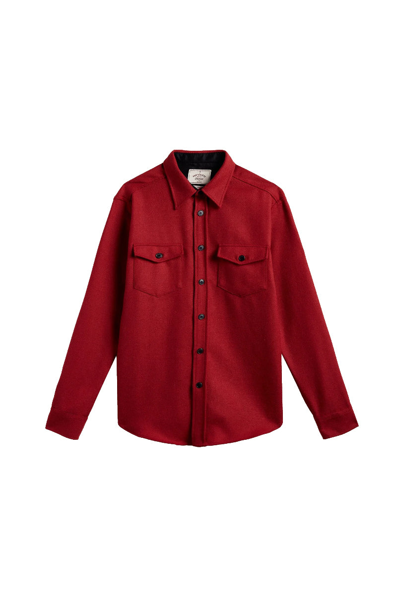 Wool Field Overshirt - Red